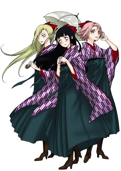 Sakura and Ino and Hinata, lovely ladies